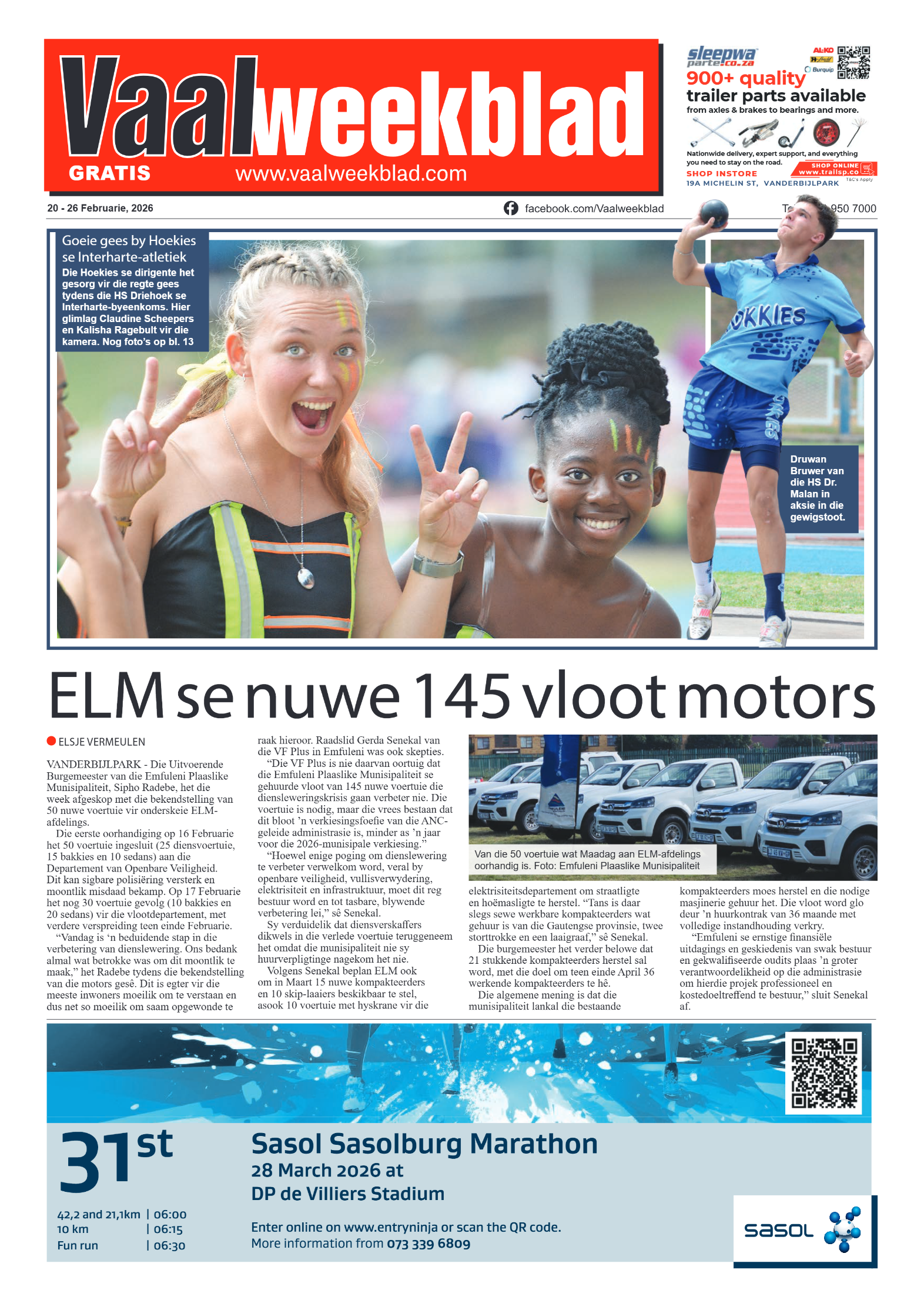 Vaalweekblad – 20 Februarie 2026 page 1