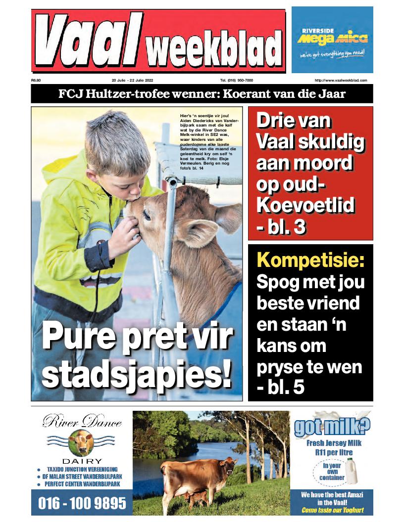 Vaalweekblad, 20 Julie – 22 Julie 2022 page 1