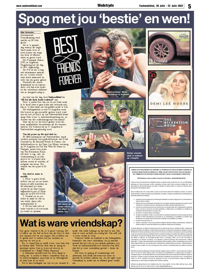 Vaalweekblad, 20 Julie – 22 Julie 2022 page 11