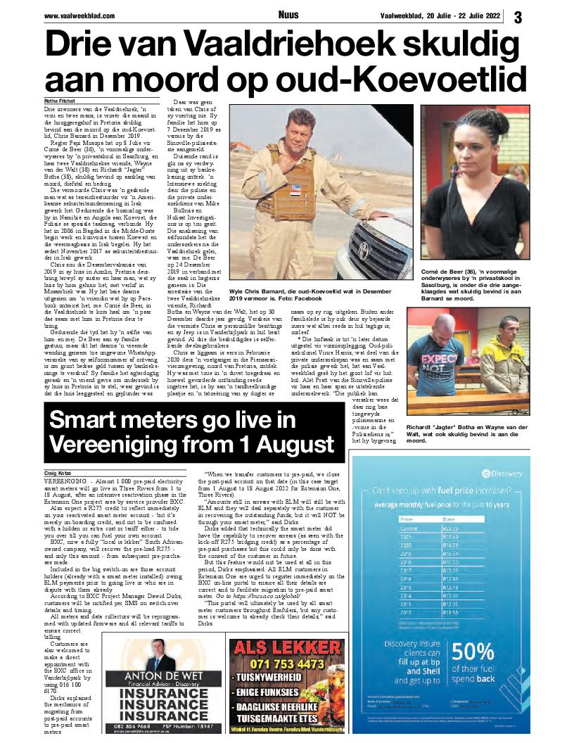 Vaalweekblad, 20 Julie – 22 Julie 2022 page 3