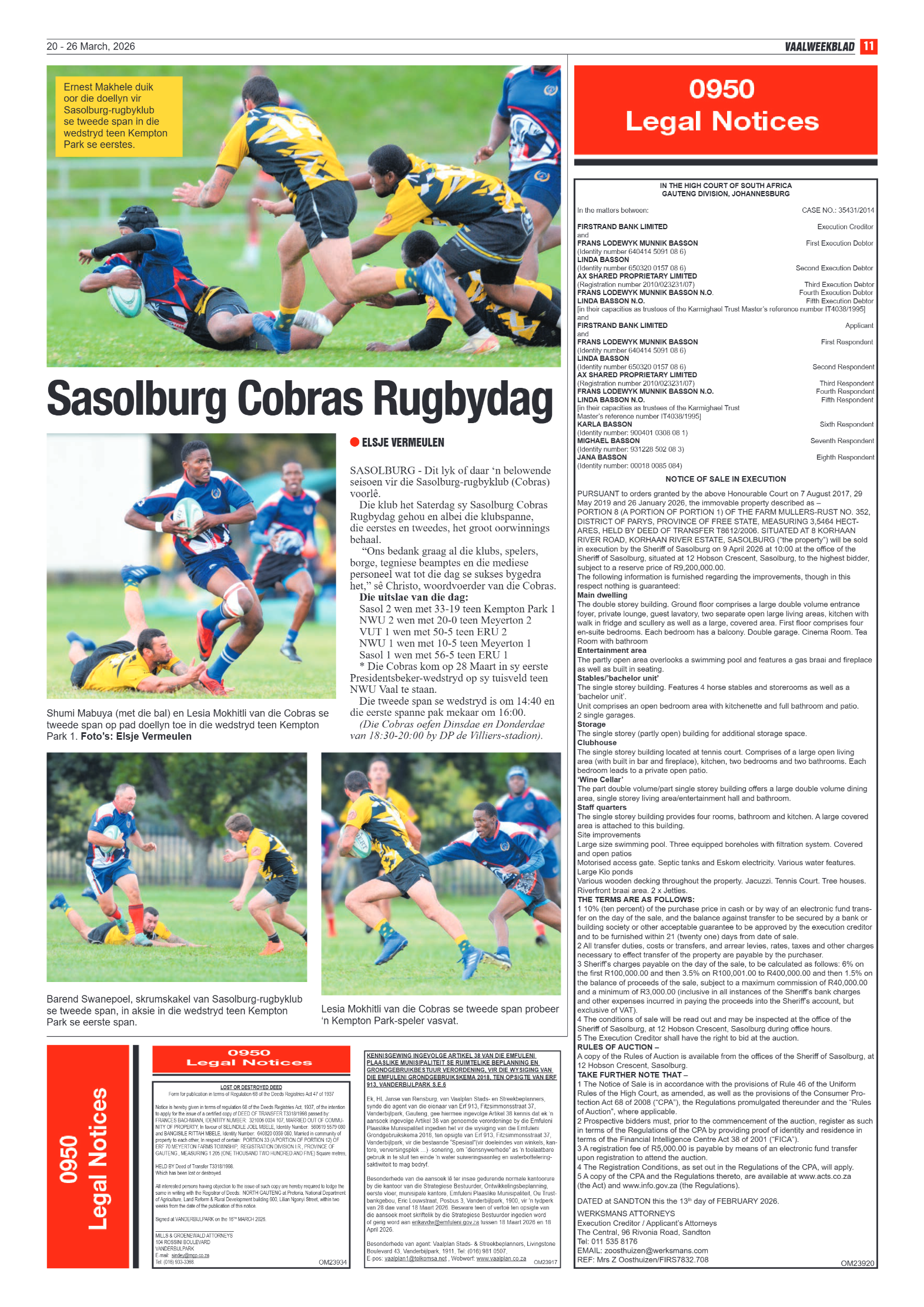 Vaalweekblad – 20 Maart 2026 page 11