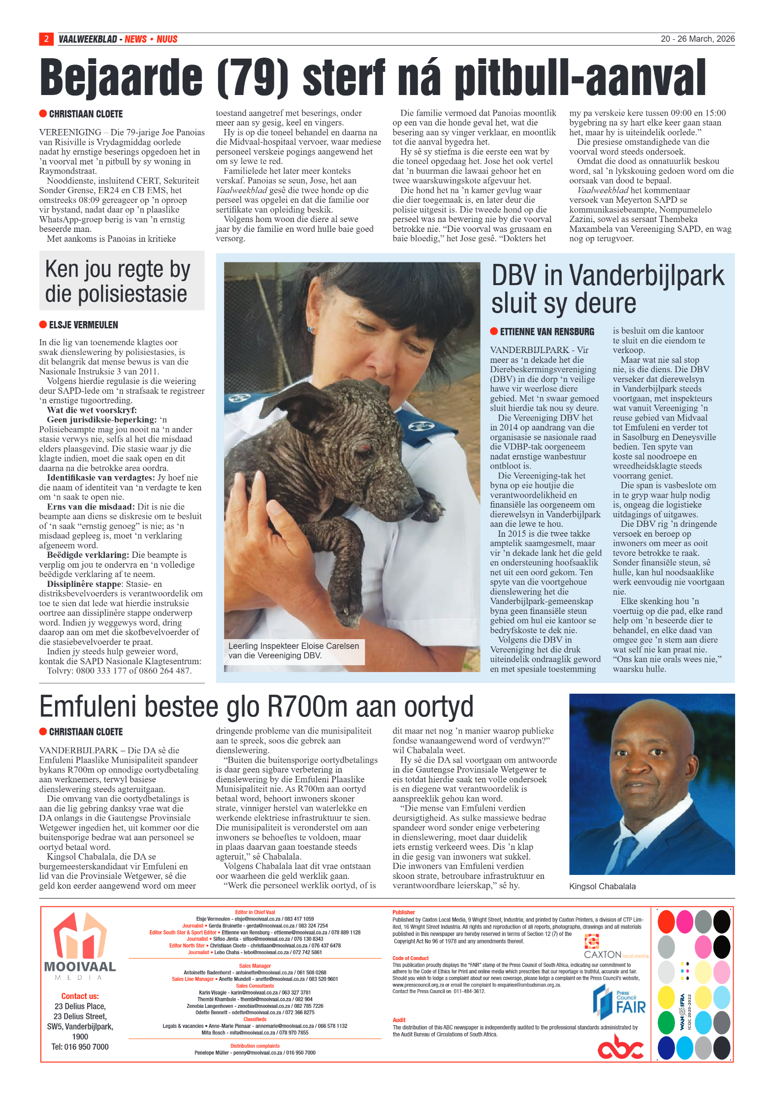 Vaalweekblad – 20 Maart 2026 page 2