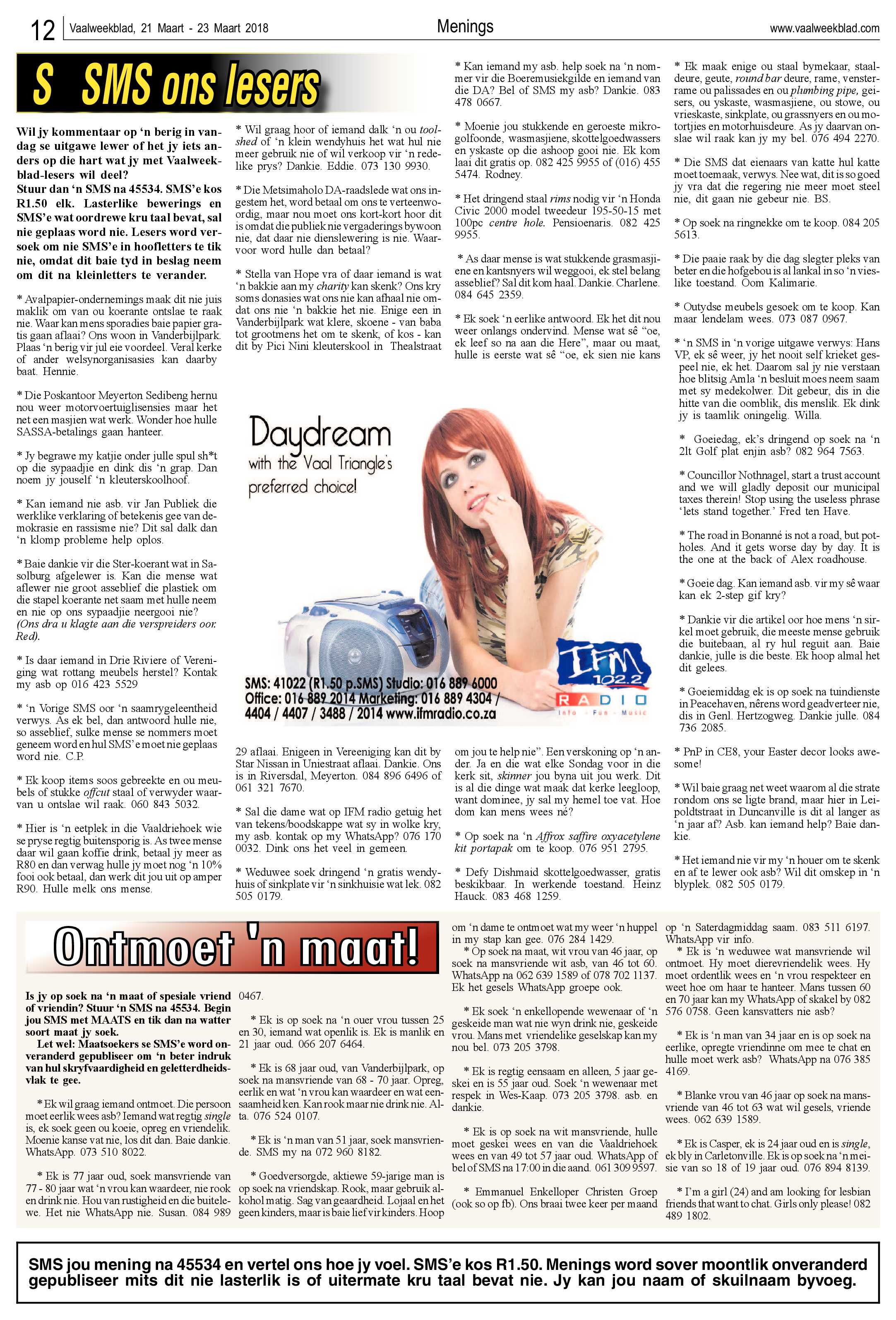 Vaalweekblad 21 – 23 Maart 2018 page 12