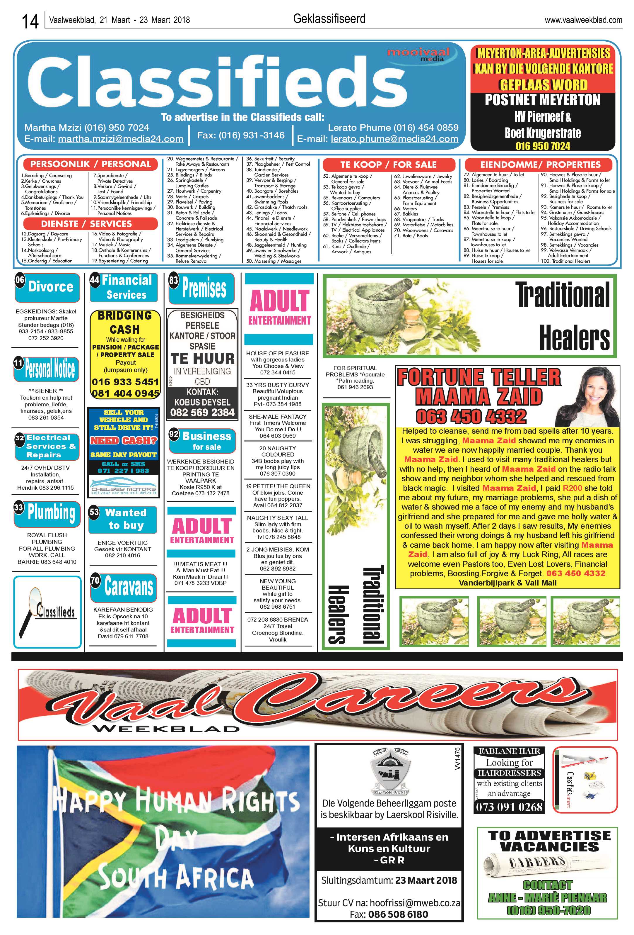 Vaalweekblad 21 – 23 Maart 2018 page 14