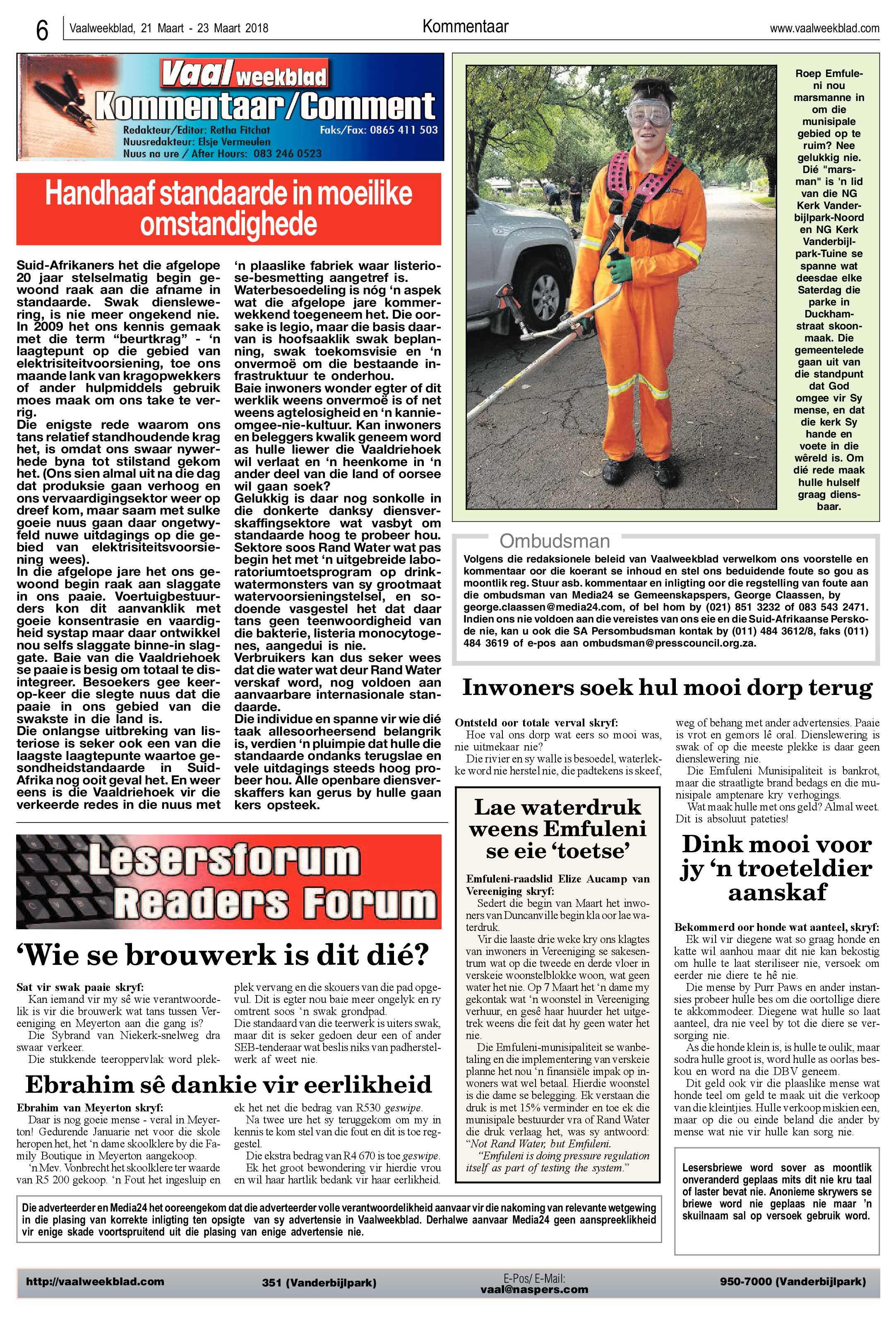 Vaalweekblad 21 – 23 Maart 2018 page 6
