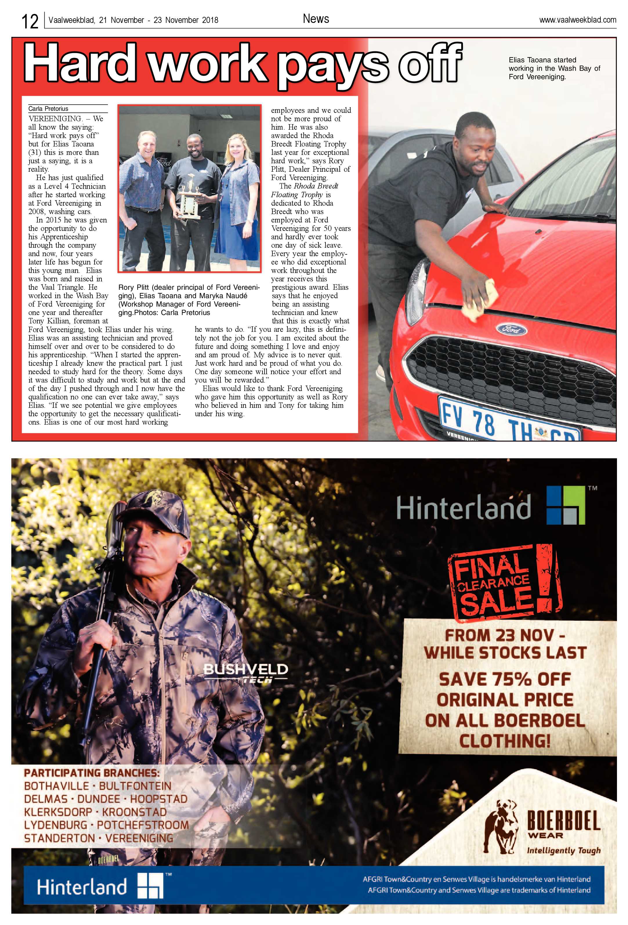 Vaalweekblad 21 – 23 November 2018 page 12