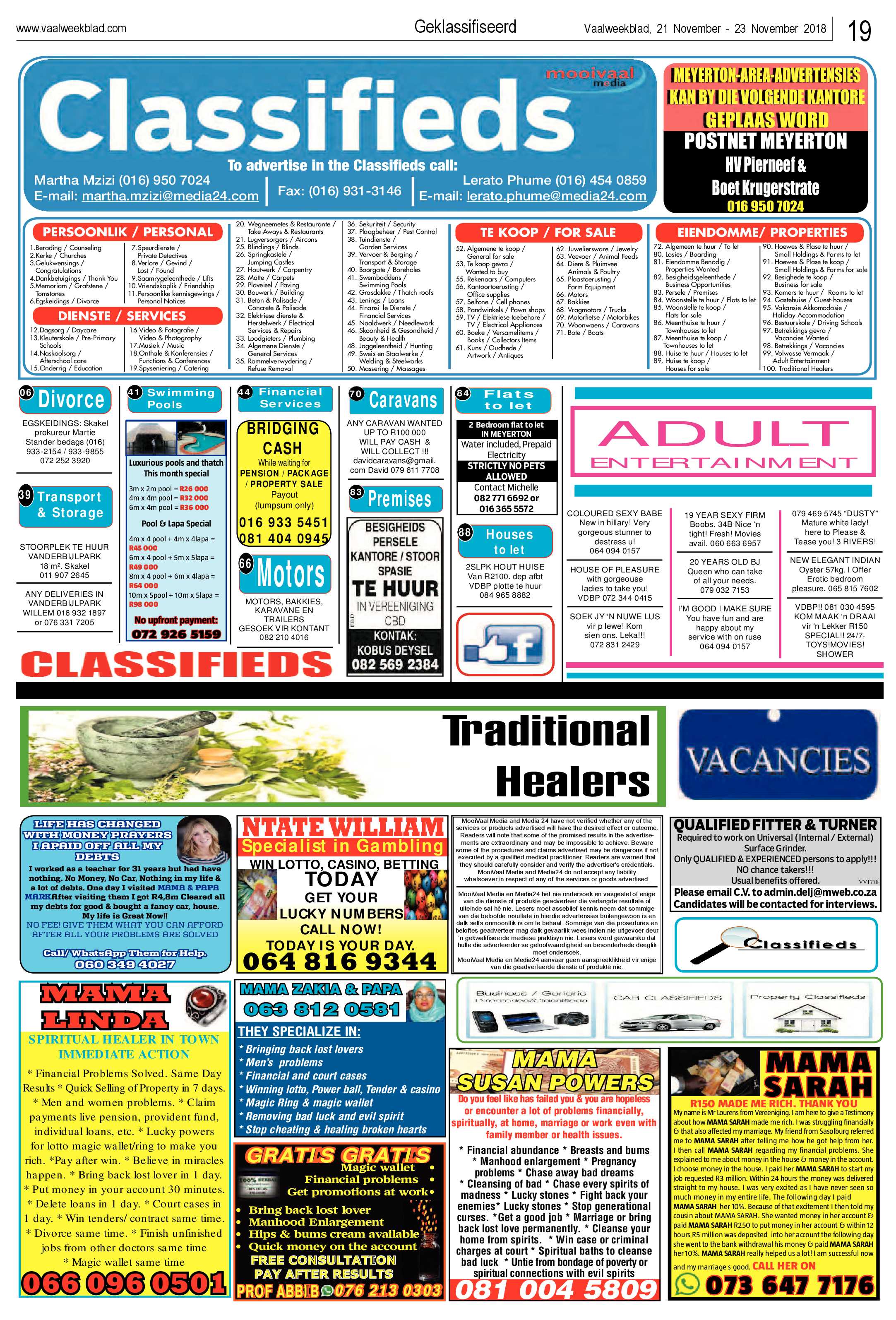 Vaalweekblad 21 – 23 November 2018 page 19