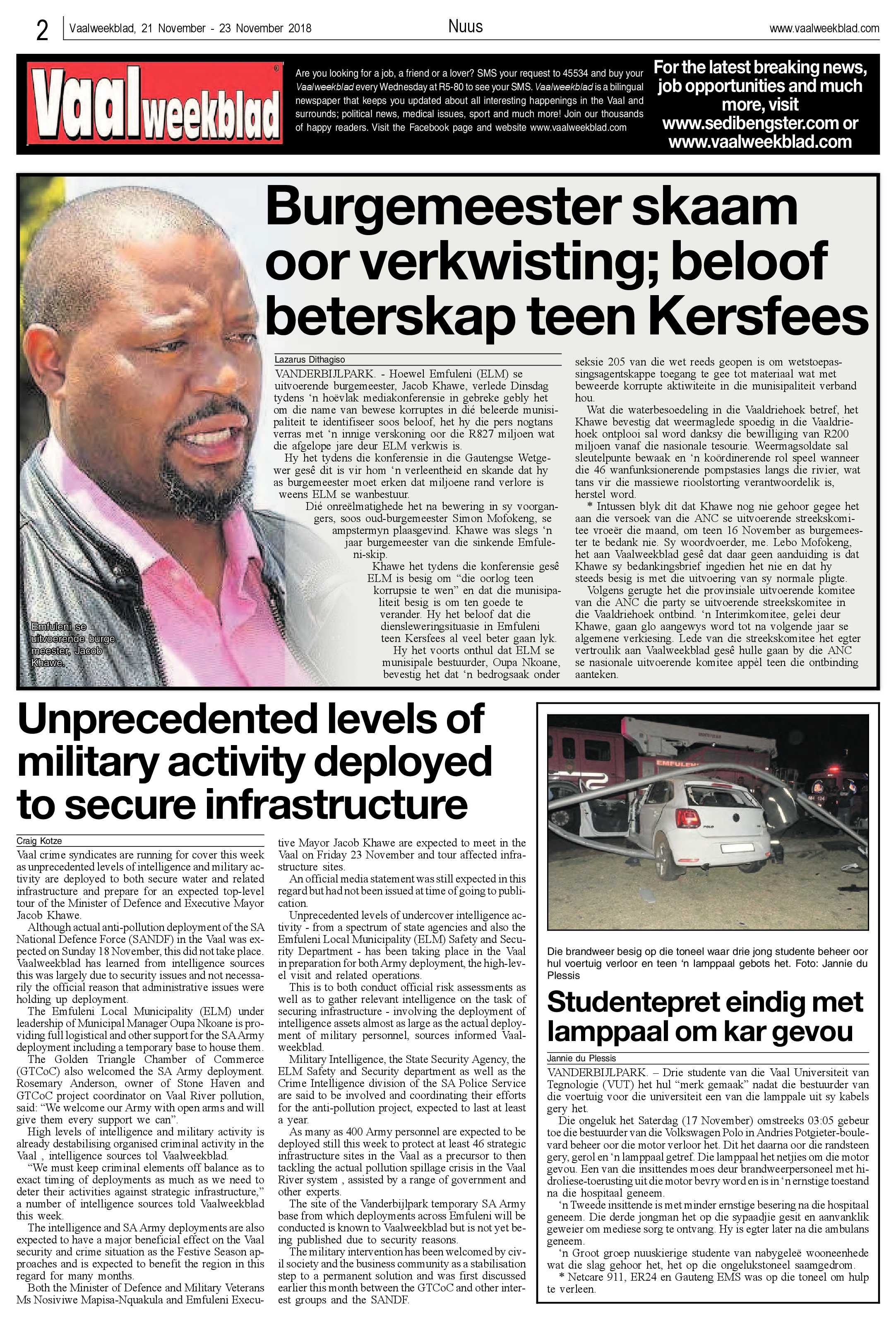 Vaalweekblad 21 – 23 November 2018 page 2