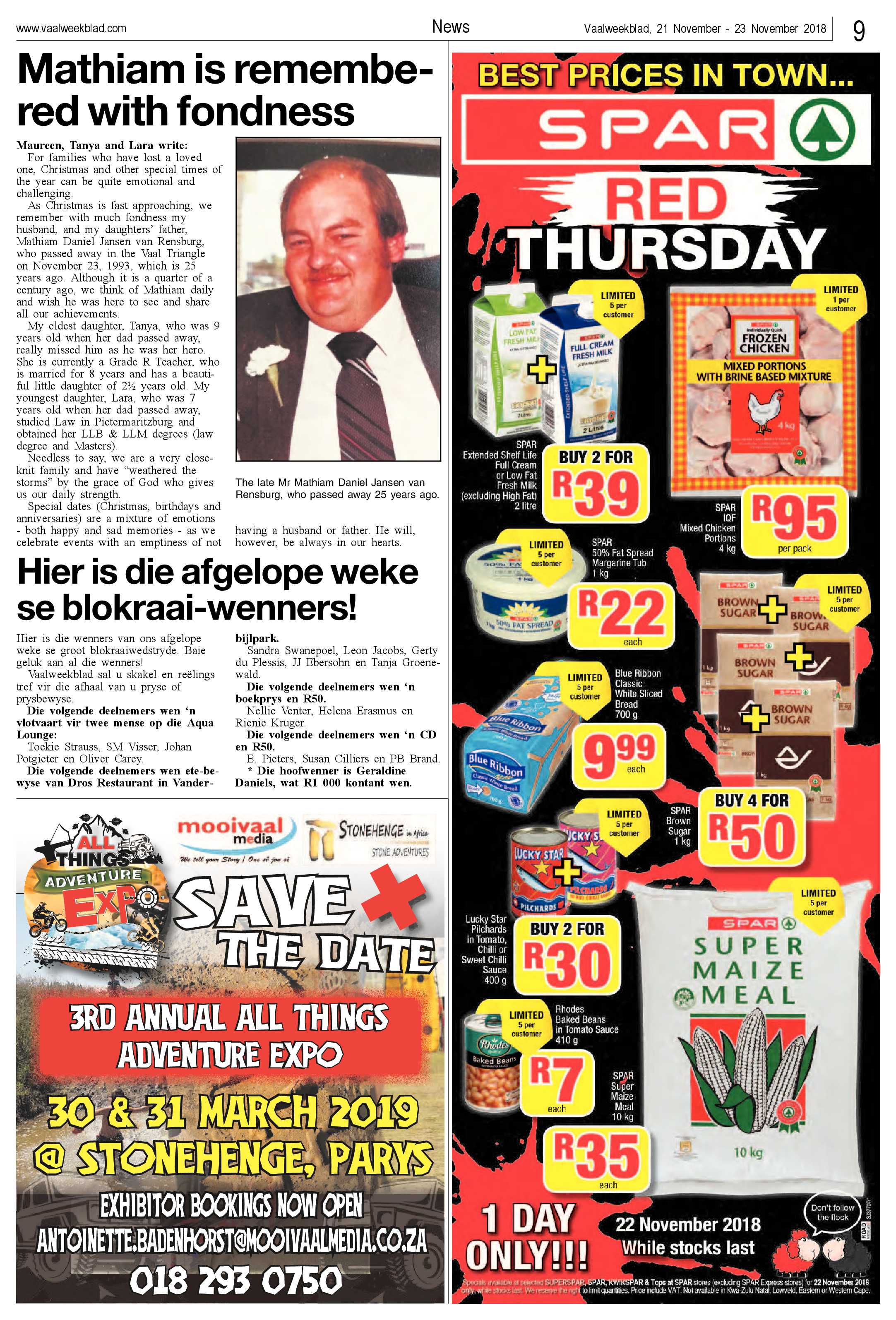 Vaalweekblad 21 – 23 November 2018 page 9