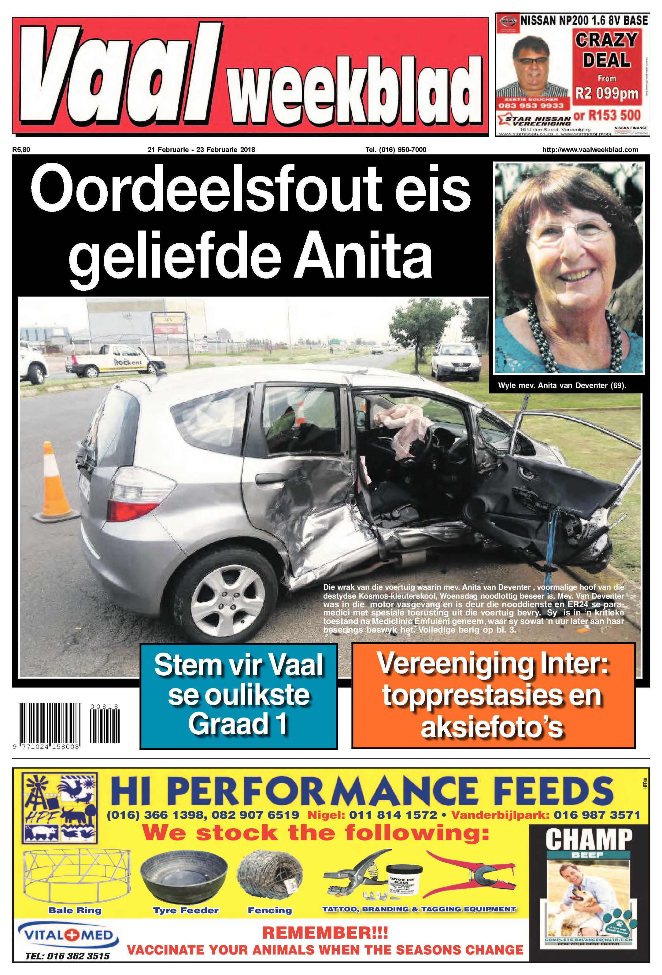 Vaalweekblad 21 – 26 Februarie 2018 page 1