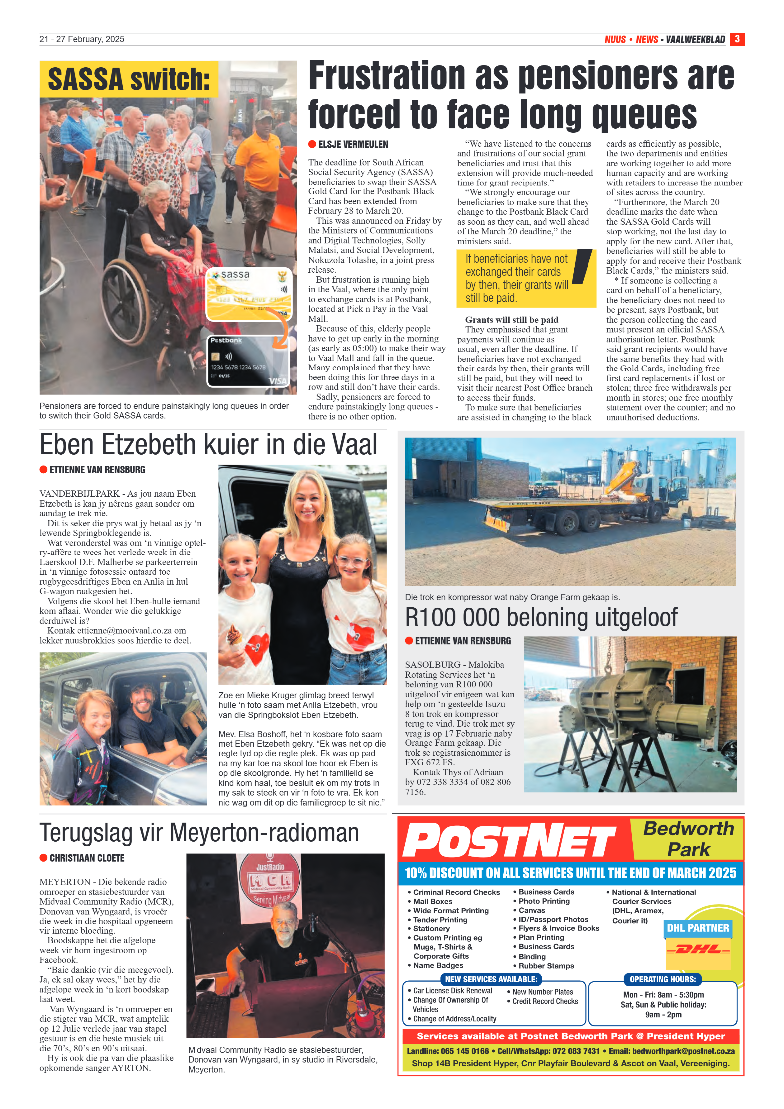 Vaalweekblad 21 – 27 February, 2025 page 3