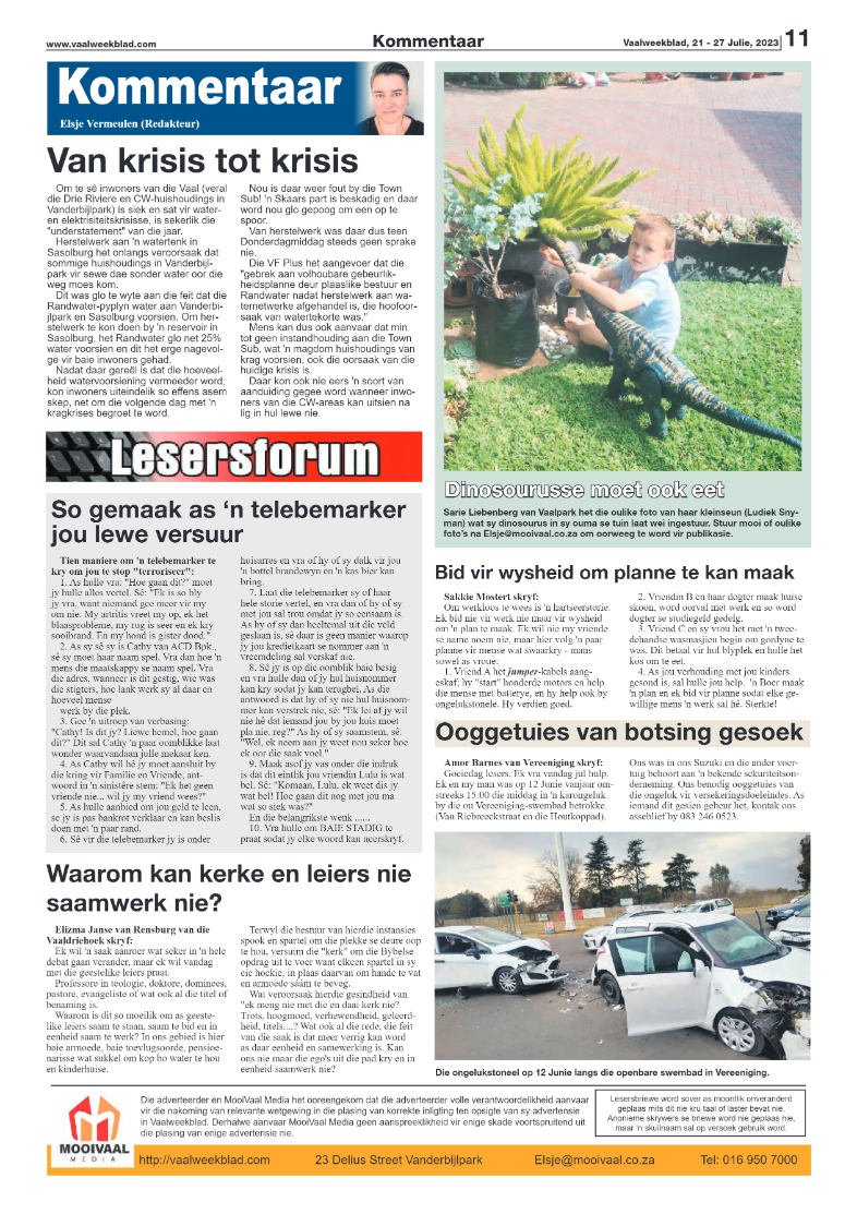 Vaalweekblad, 21 – 27 Julie, 2023 page 11