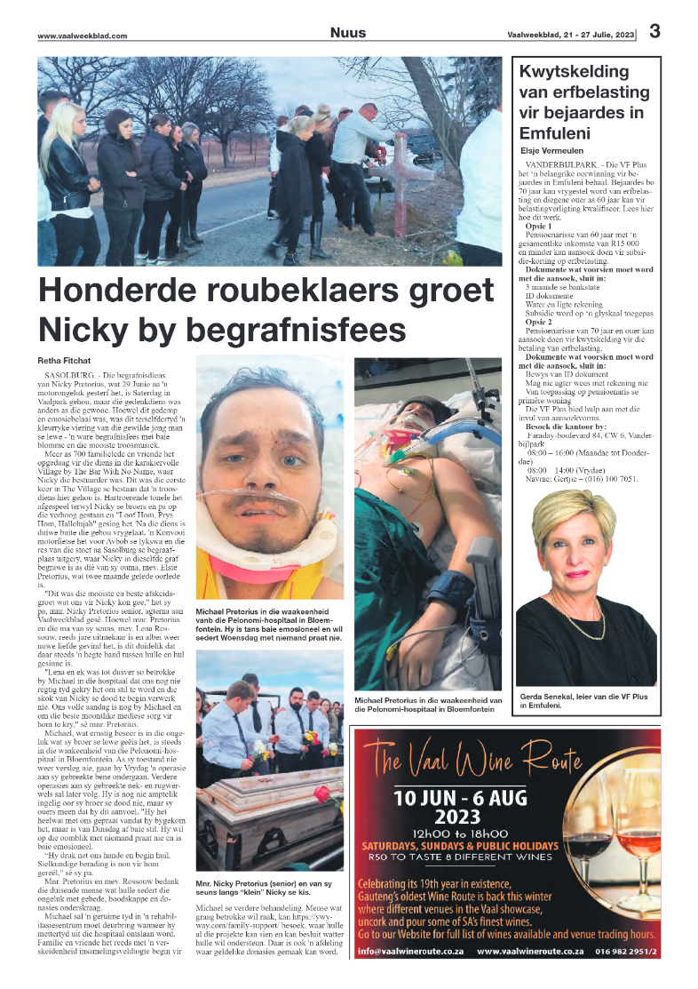 Vaalweekblad, 21 – 27 Julie, 2023 page 3