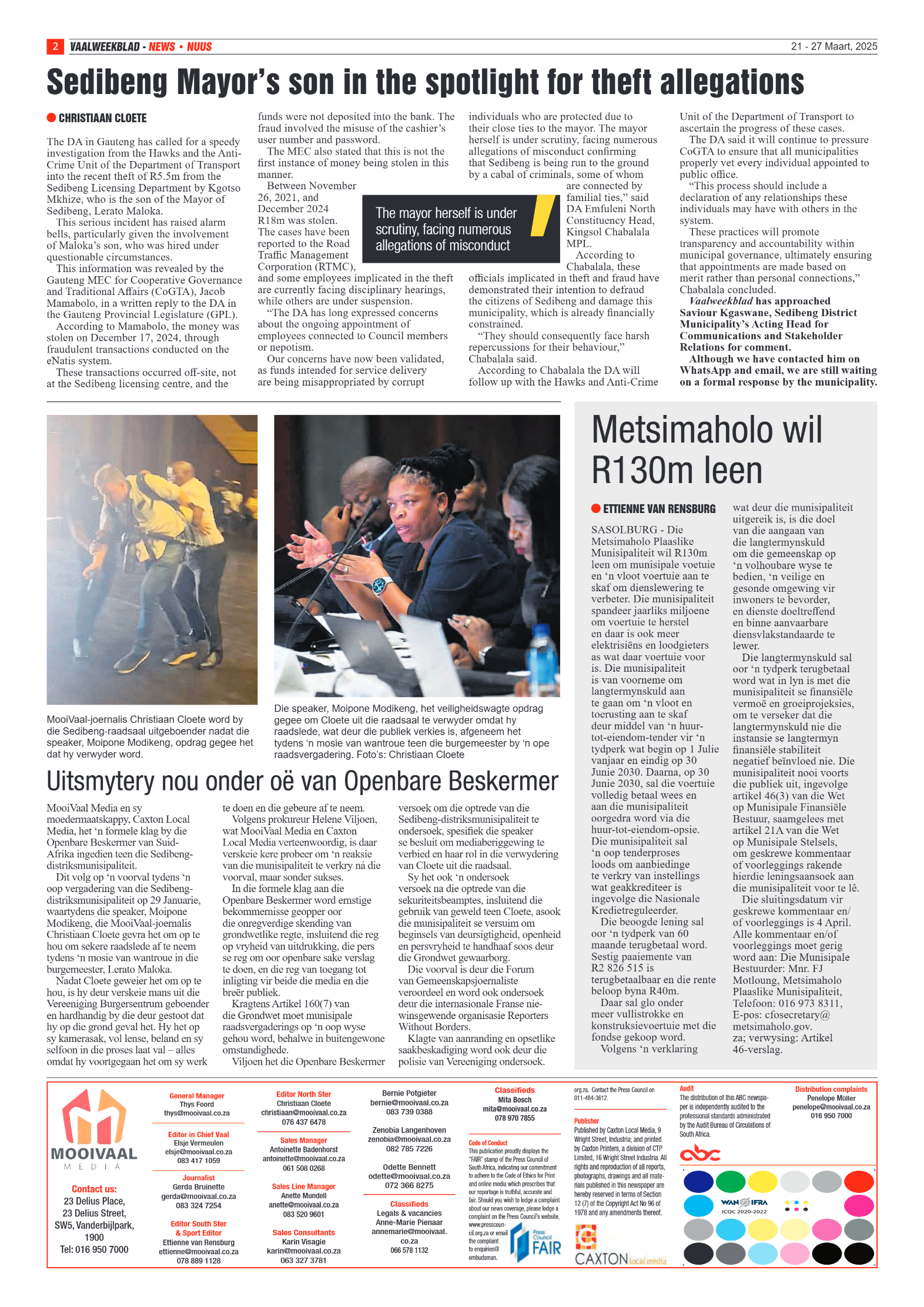 Vaalweekblad  21 – 27 Maart, 2025 page 2