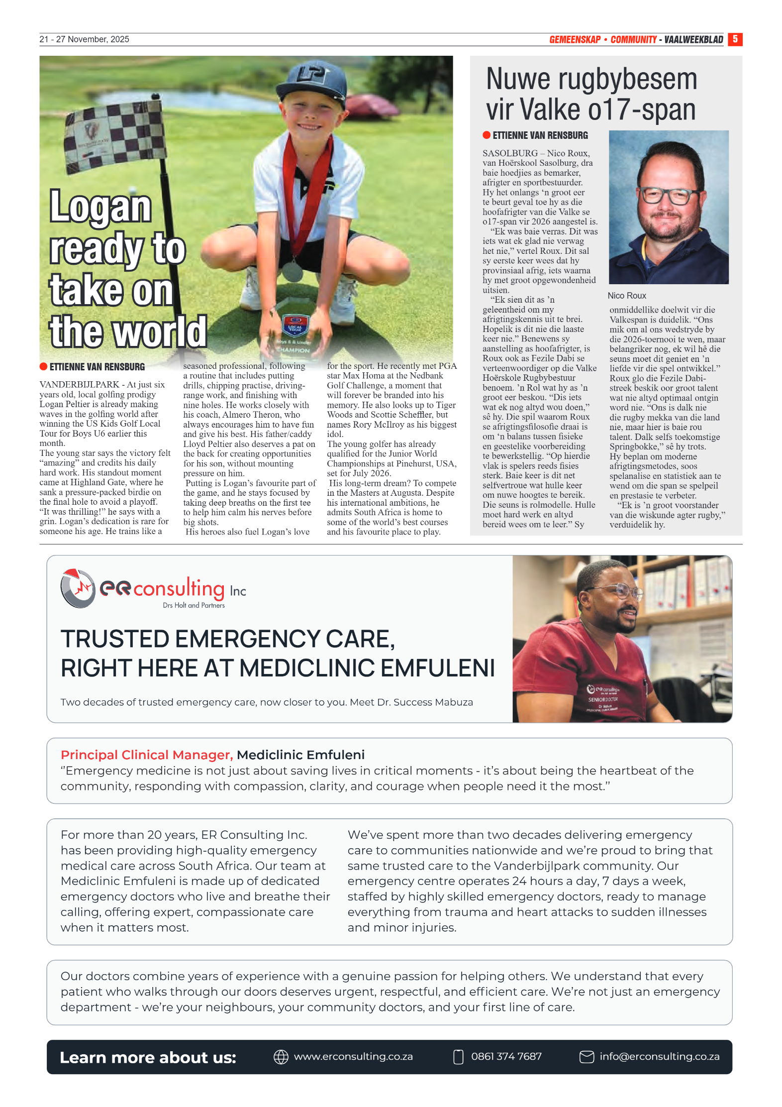 Vaalweekblad 21 – 27 November, 2025 page 5