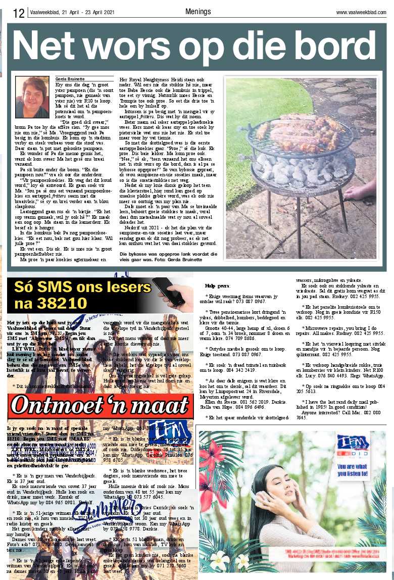 Vaalweekblad, 21 April – 23 April 2021 page 12