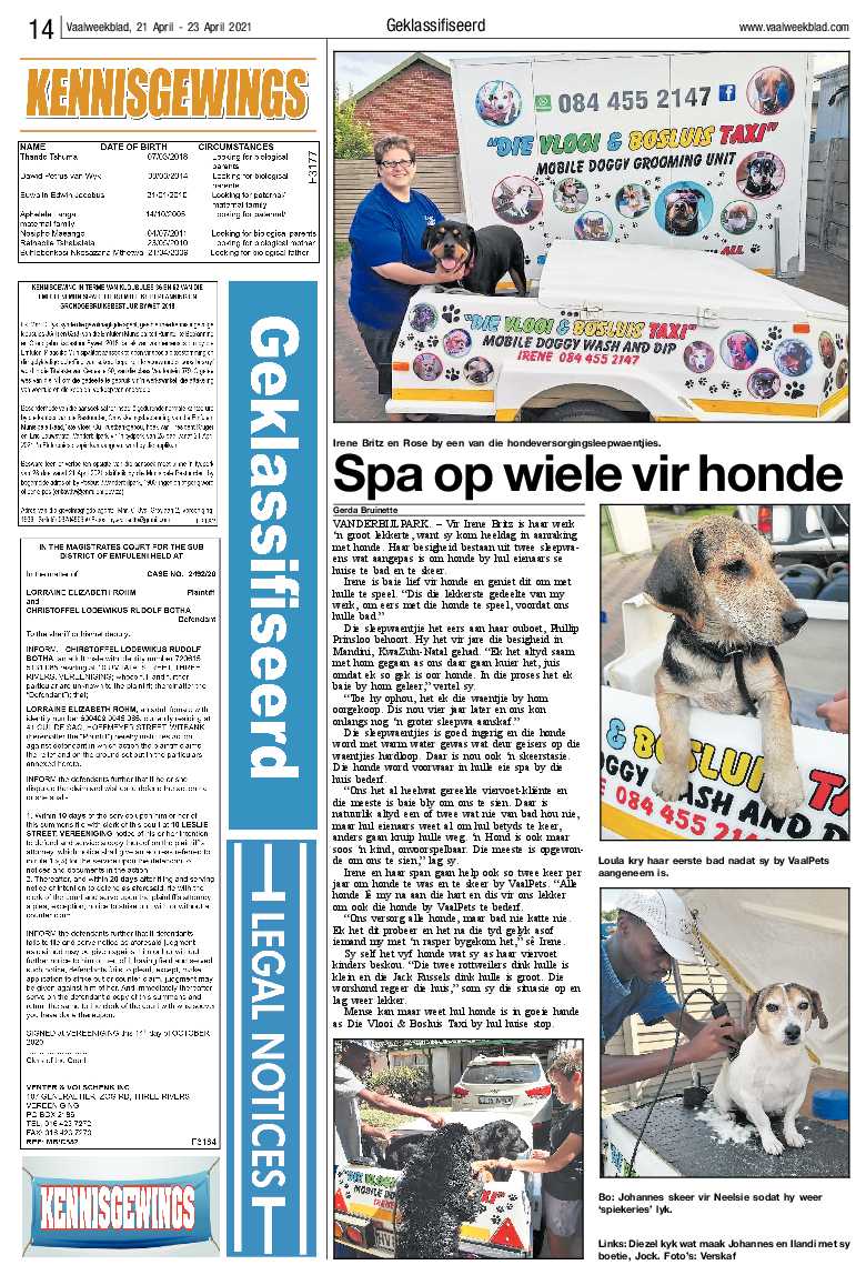 Vaalweekblad, 21 April – 23 April 2021 page 14