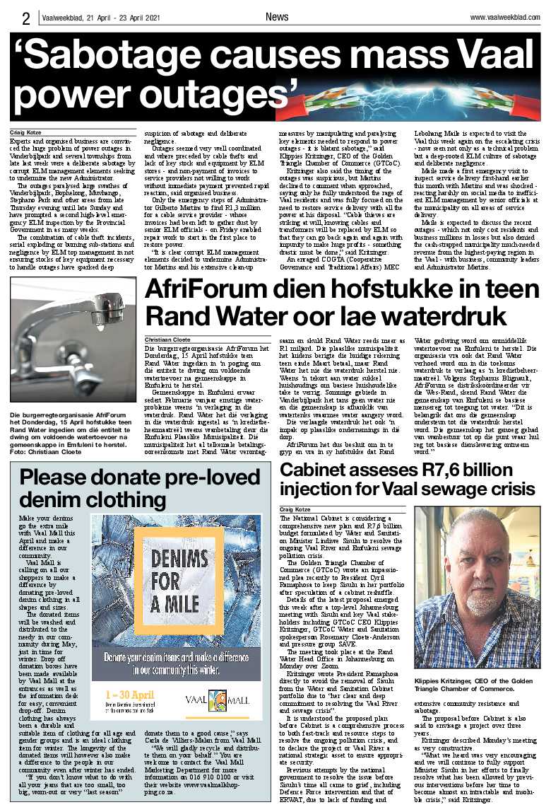 Vaalweekblad, 21 April – 23 April 2021 page 2