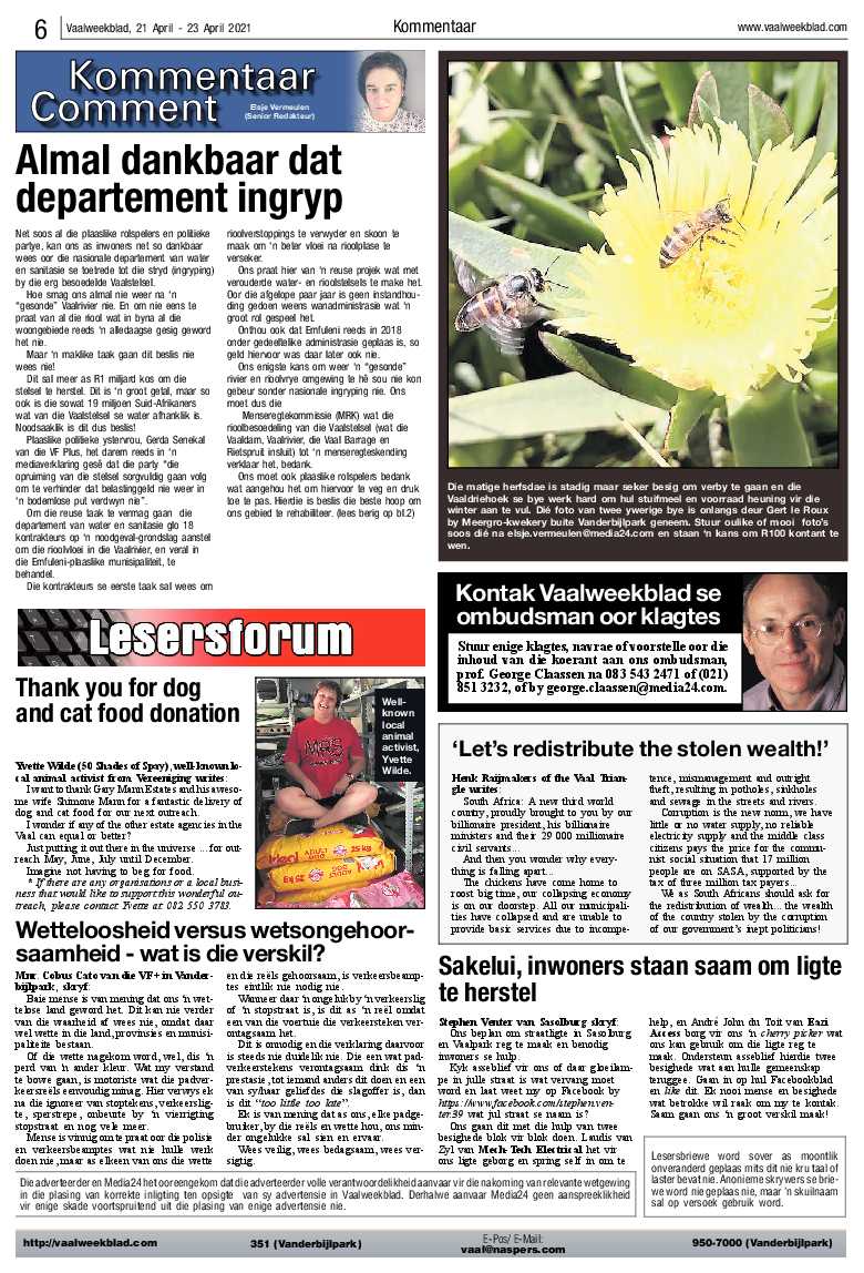 Vaalweekblad, 21 April – 23 April 2021 page 6