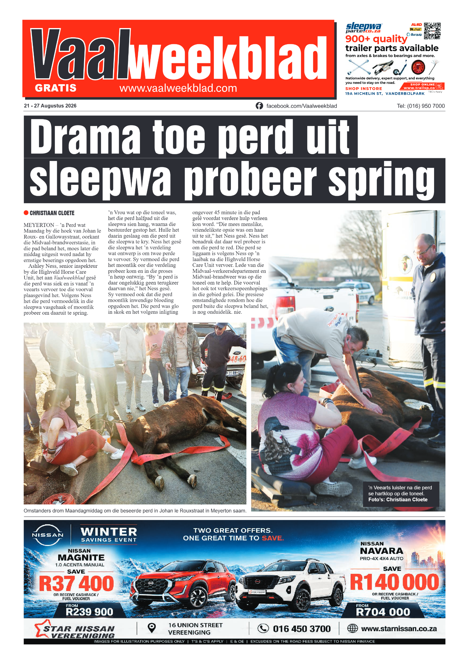 Vaalweekblad – 21 Augustus 2026 page 1