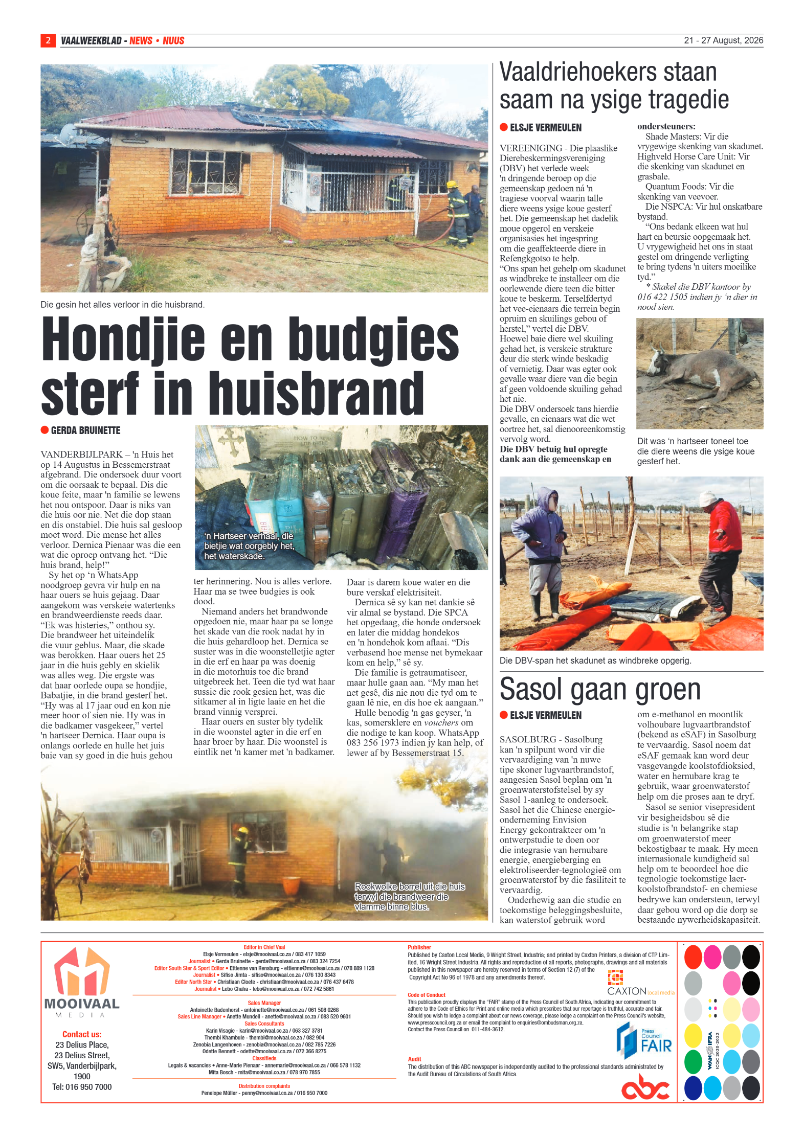 Vaalweekblad – 21 Augustus 2026 page 2