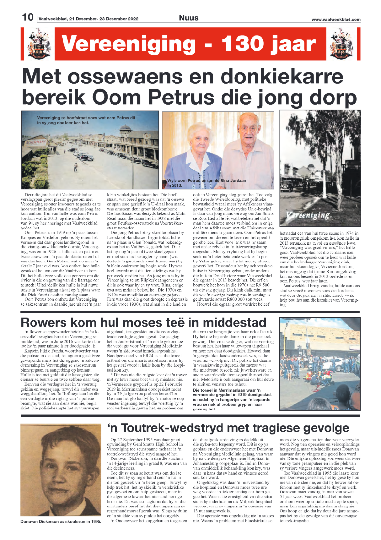 Vaalweekblad, 21 Desember- 23 Desember 2022 page 10