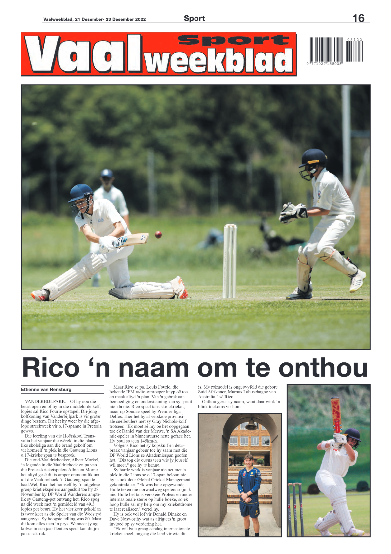 Vaalweekblad, 21 Desember- 23 Desember 2022 page 16