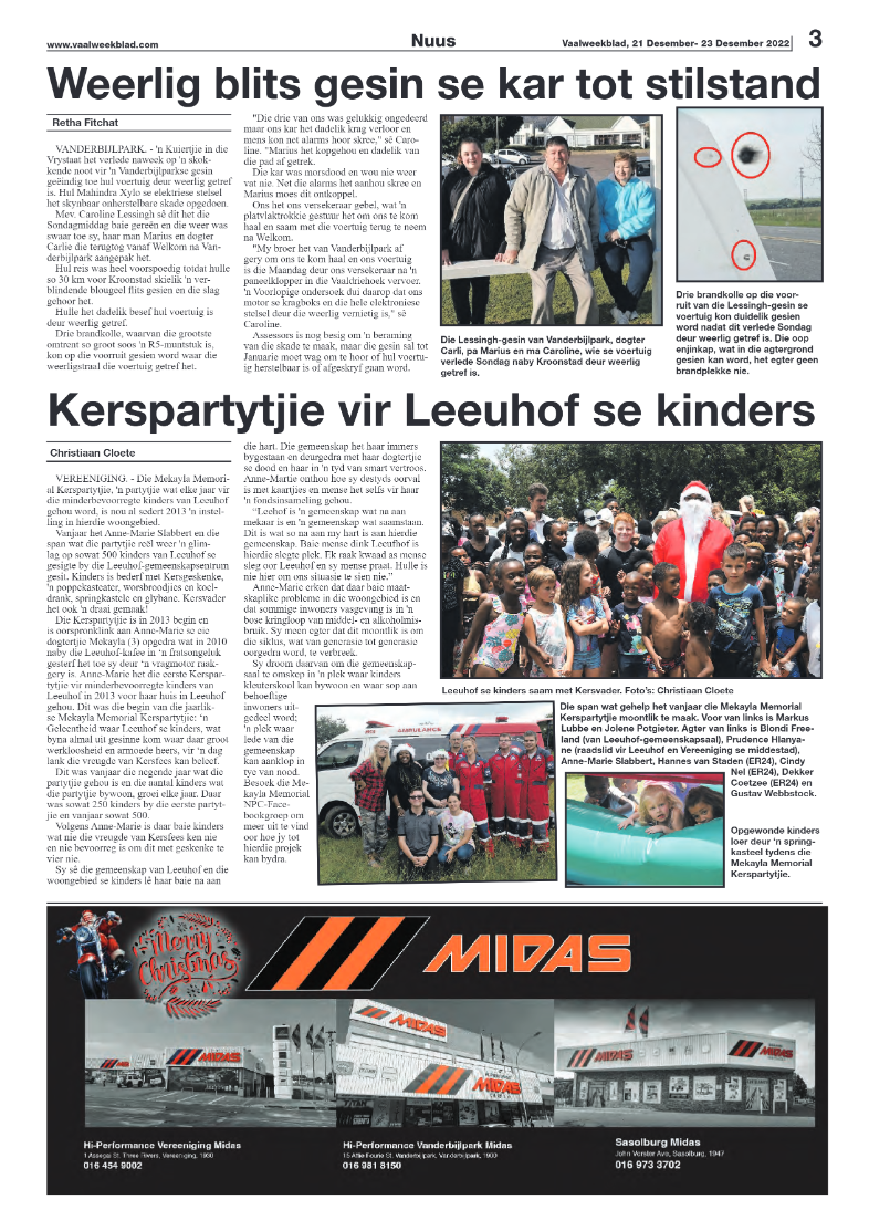 Vaalweekblad, 21 Desember- 23 Desember 2022 page 3
