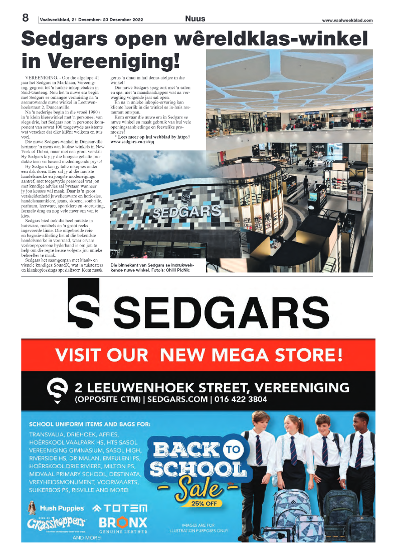 Vaalweekblad, 21 Desember- 23 Desember 2022 page 8