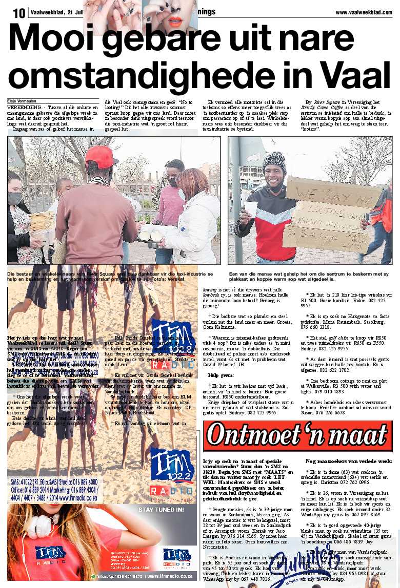 Vaalweekblad, 21 Julie – 23 Julie 2021 page 10