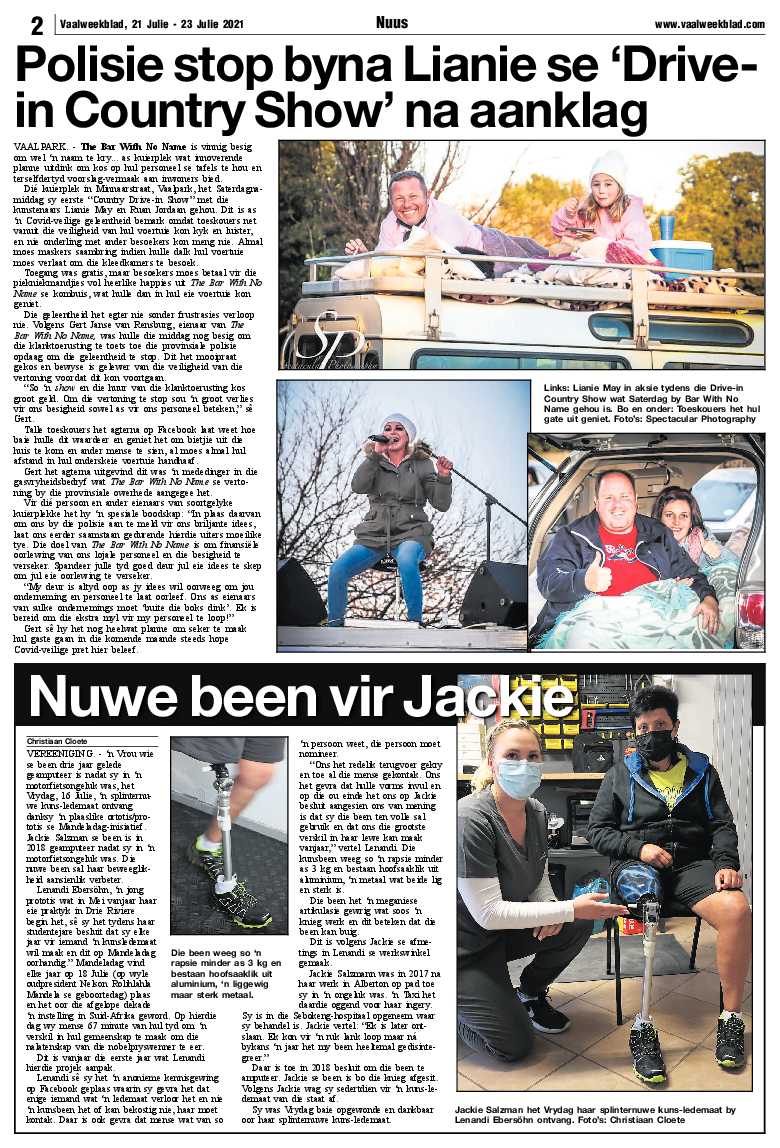 Vaalweekblad, 21 Julie – 23 Julie 2021 page 2