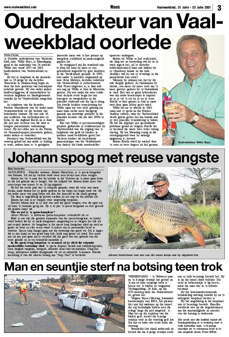 Vaalweekblad, 21 Julie – 23 Julie 2021 page 3