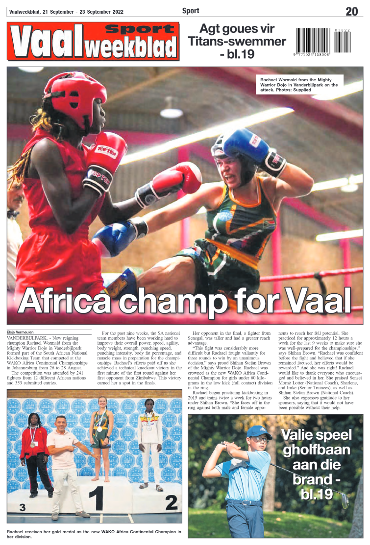 Vaalweekblad, 21 September – 23 September 2022 page 18