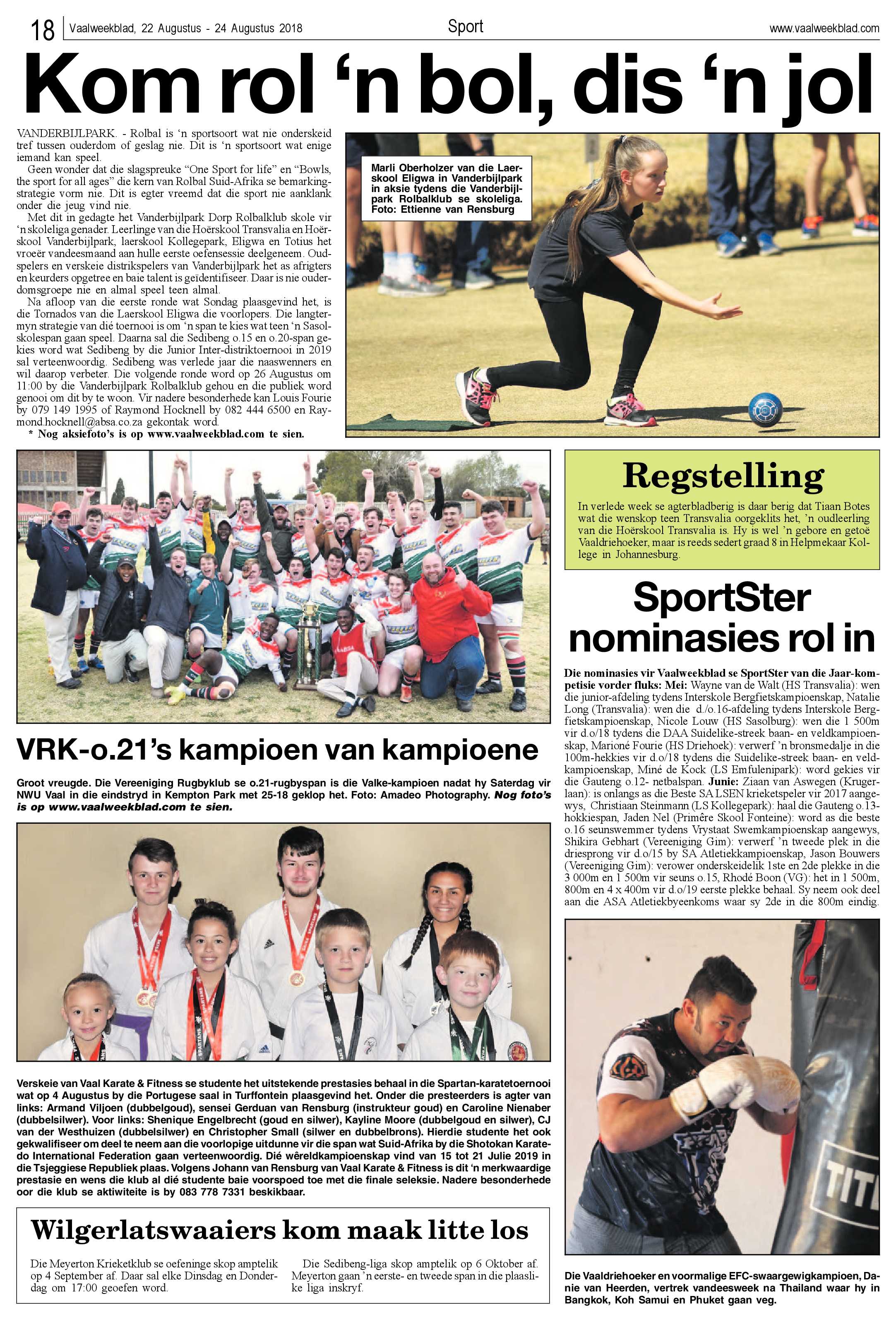Vaalweekblad 22 – 24 Augustus 2018 page 18