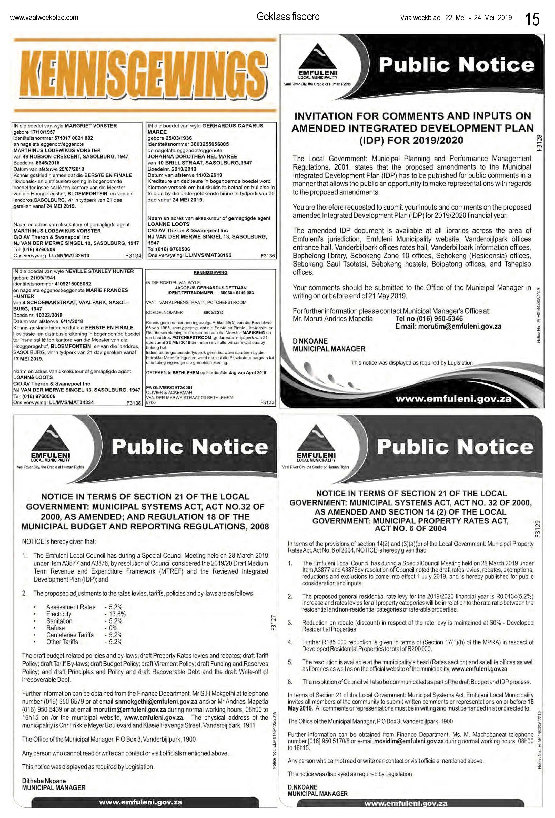 Vaalweekblad 22 – 24 Mei 2019 page 15