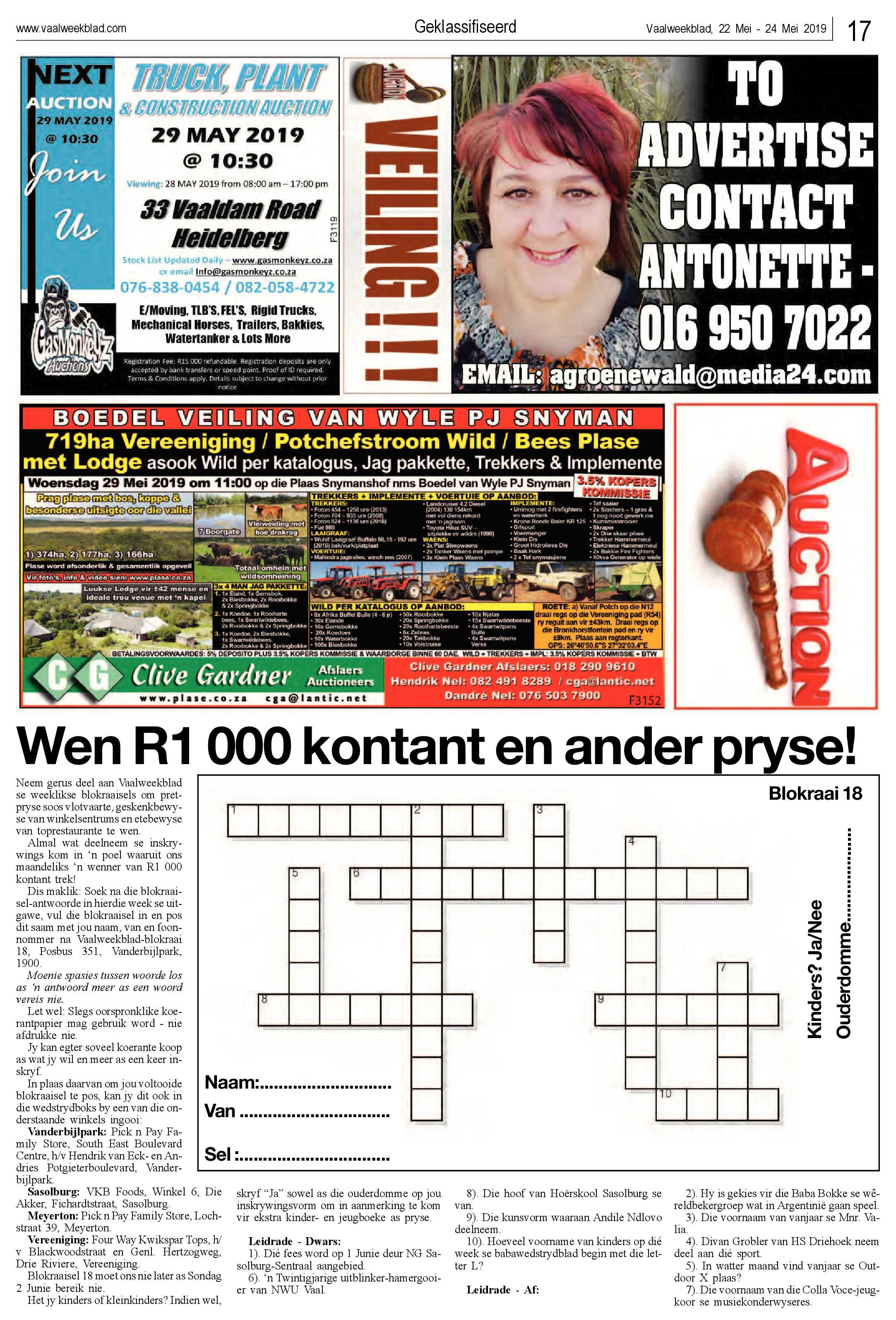 Vaalweekblad 22 – 24 Mei 2019 page 17