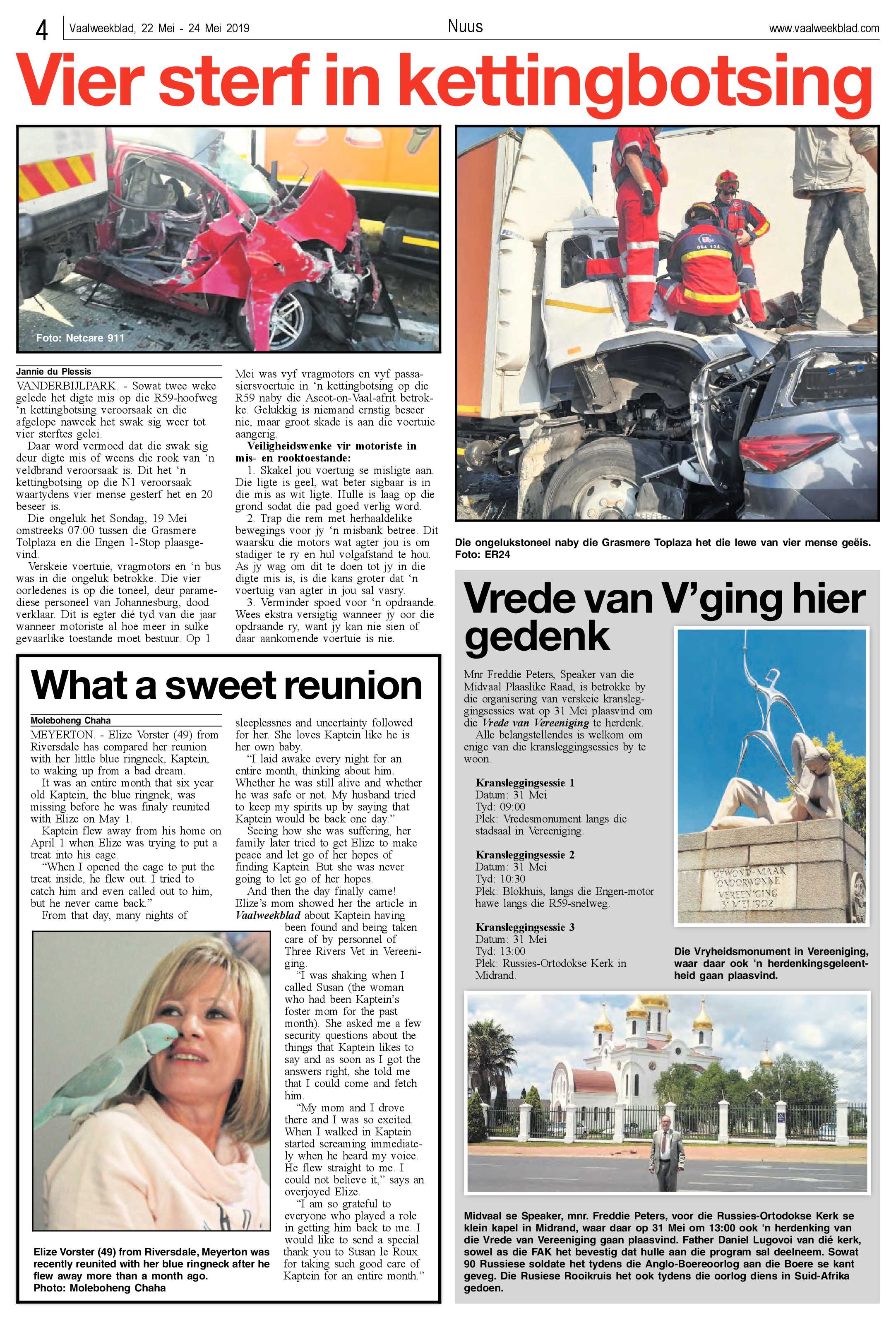 Vaalweekblad 22 – 24 Mei 2019 page 4