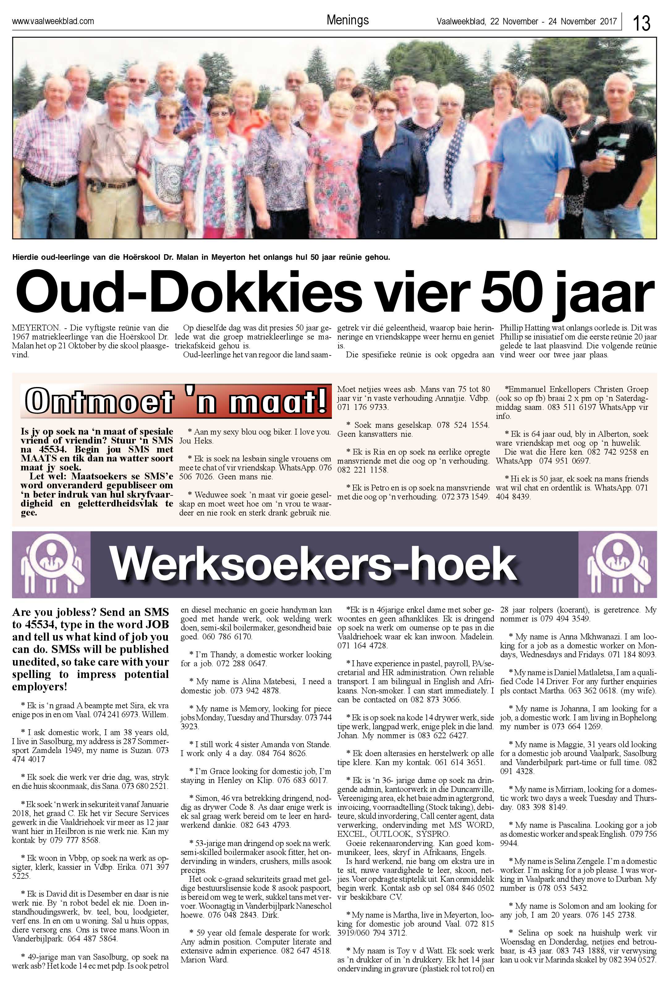 Vaalweekblad 22 – 24 November 2017 page 13