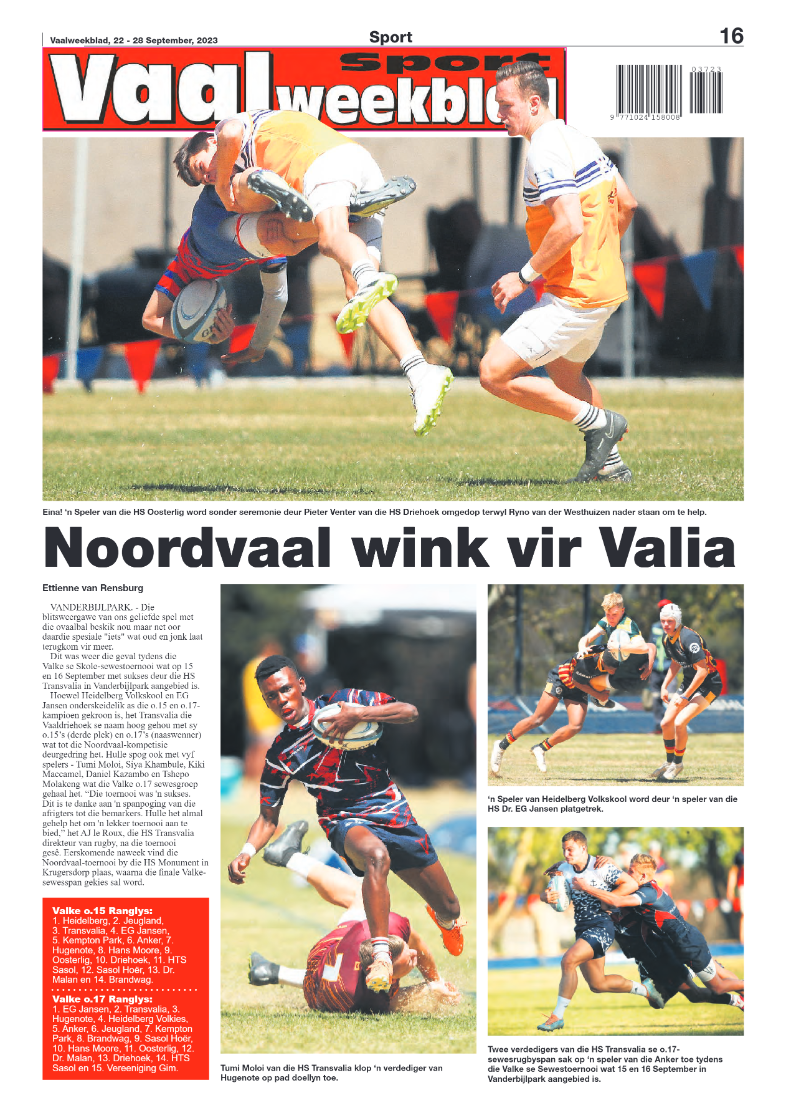 Vaalweekblad, 22 – 28 September, 2023 page 16