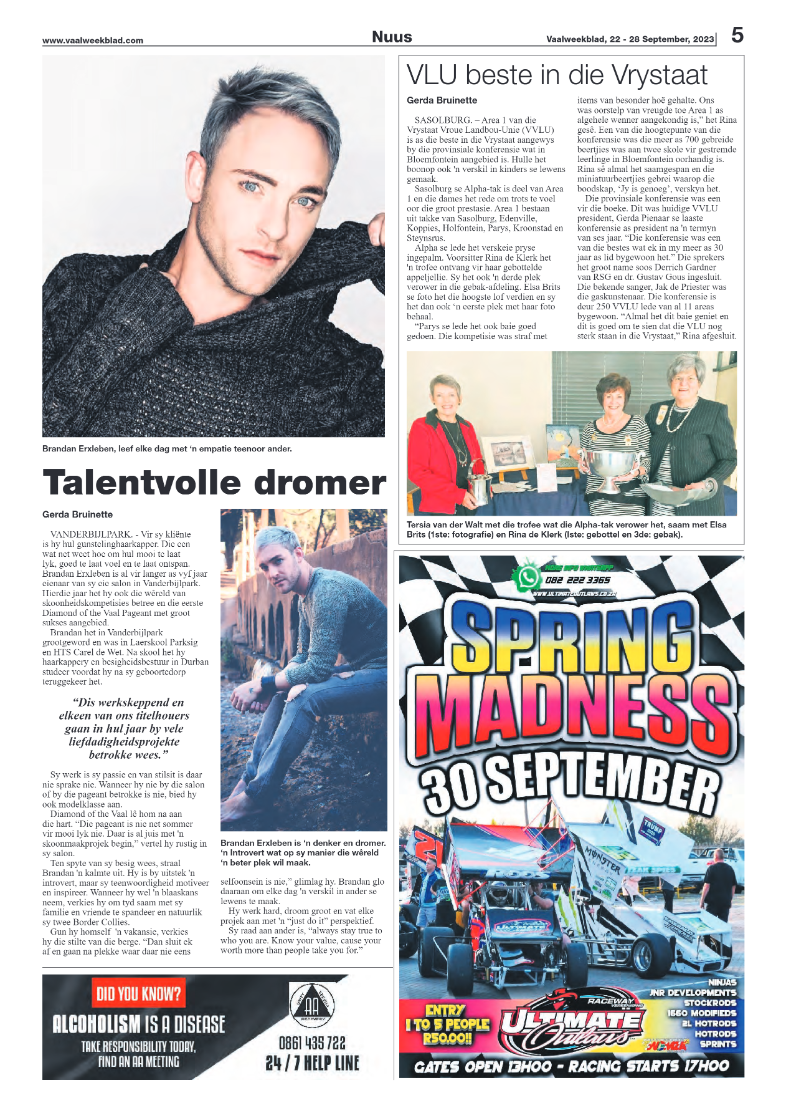 Vaalweekblad, 22 – 28 September, 2023 page 5