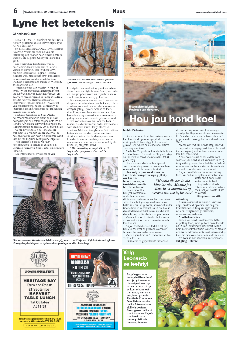 Vaalweekblad, 22 – 28 September, 2023 page 6