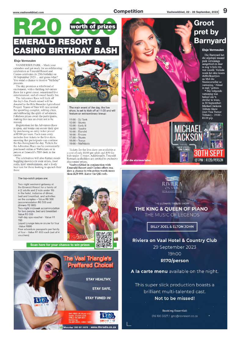 Vaalweekblad, 22 – 28 September, 2023 page 9