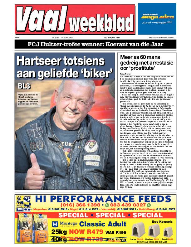 Vaalweekblad, 22 Junie – 24 Junie 2022 page 1