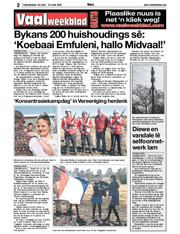 Vaalweekblad, 22 Junie – 24 Junie 2022 page 2