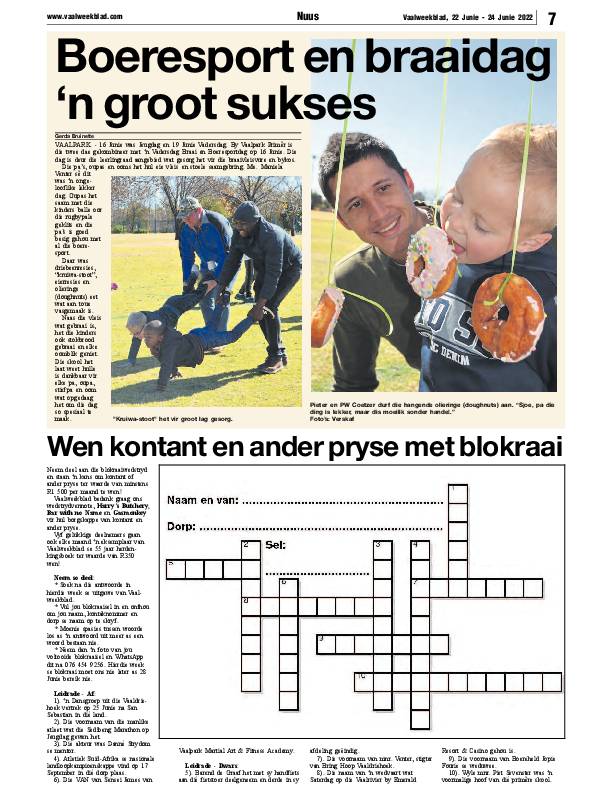 Vaalweekblad, 22 Junie – 24 Junie 2022 page 7