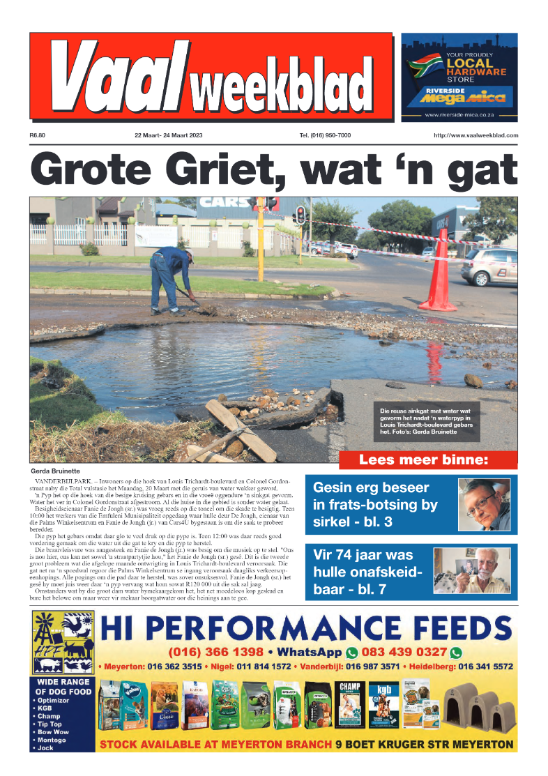 Vaalweekblad, 22 Maart- 24 Maart 2023 page 1