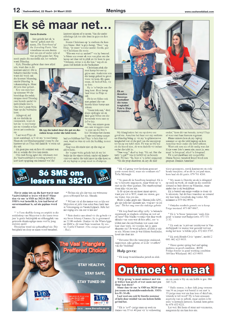 Vaalweekblad, 22 Maart- 24 Maart 2023 page 12