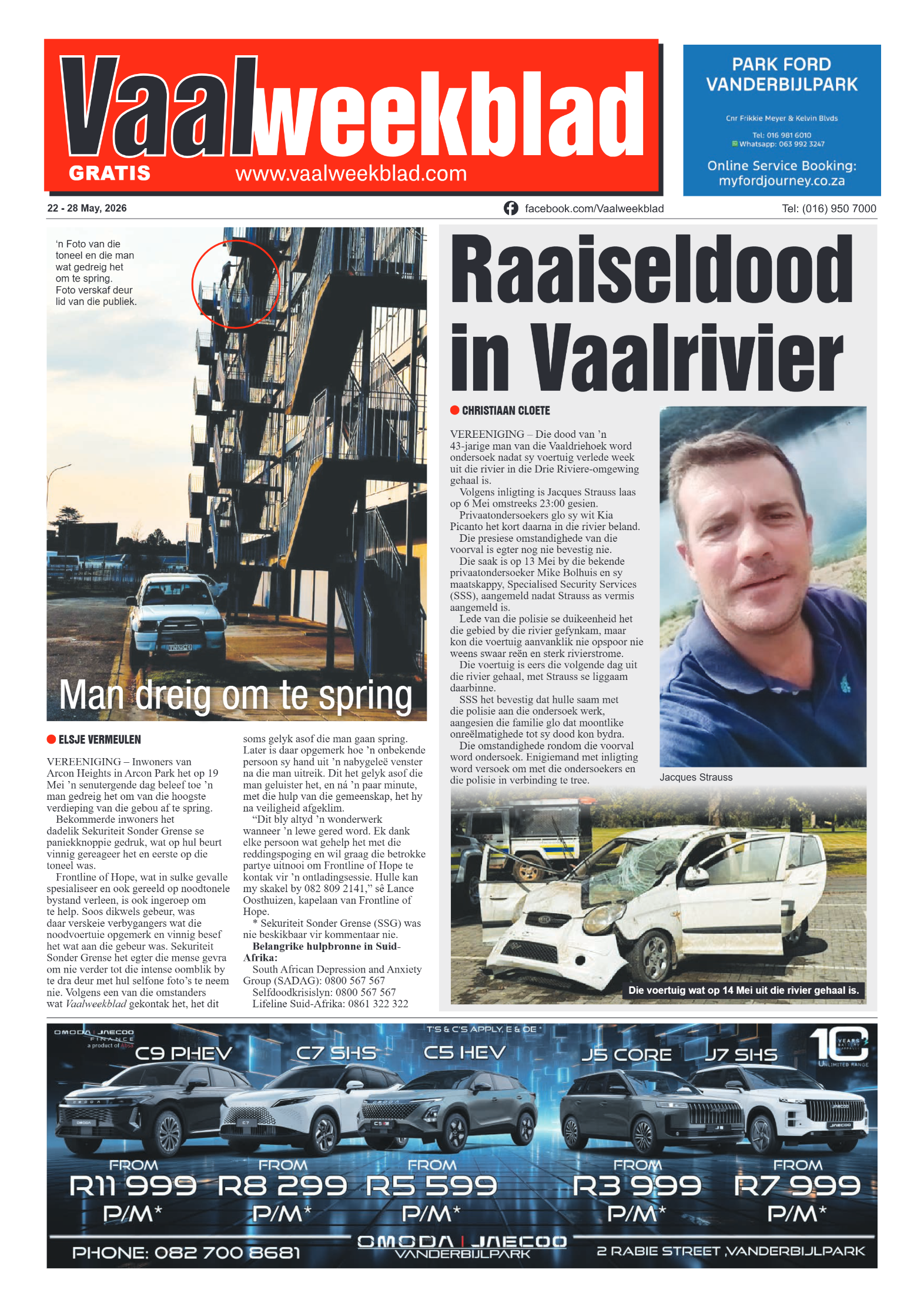 Vaalweekblad – 22 Mei 2026 page 1