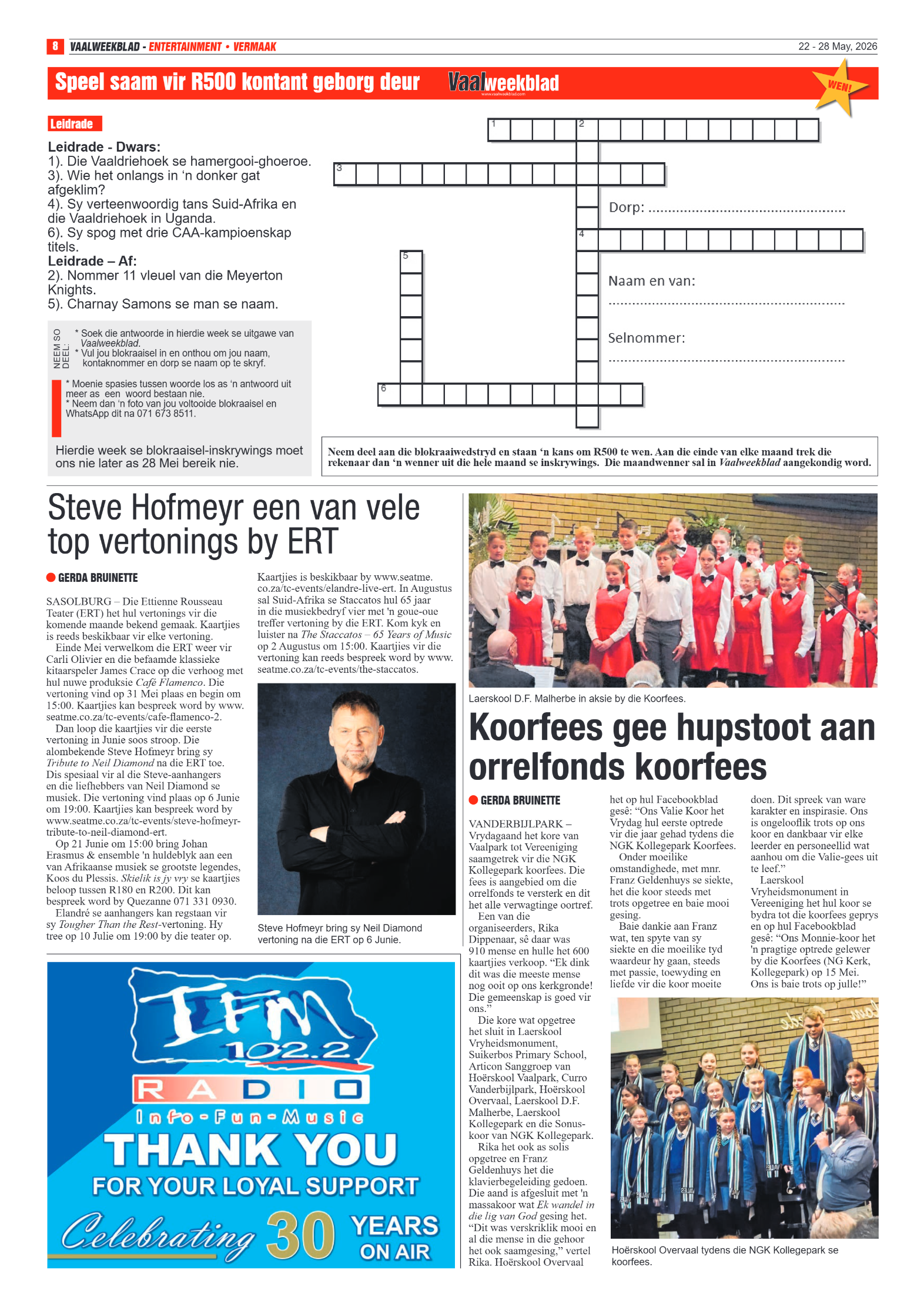 Vaalweekblad – 22 Mei 2026 page 8