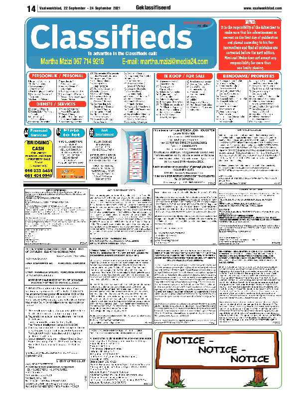 Vaalweekblad 22 September – 24 September 2021 page 14